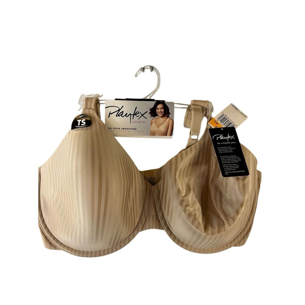Playtex bra Underwire 44DD beige Perfectly‎ Smooth NEW$46